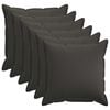 vidaXL Housse de coussin 6 pc HOUTEN Gris fonc&eacute; 80 x 80 cm