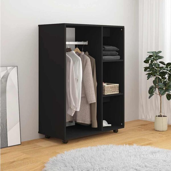 vidaXL Garde-robe Noir 80x40x110 cm Bois d&rsquo;ing&eacute;nierie