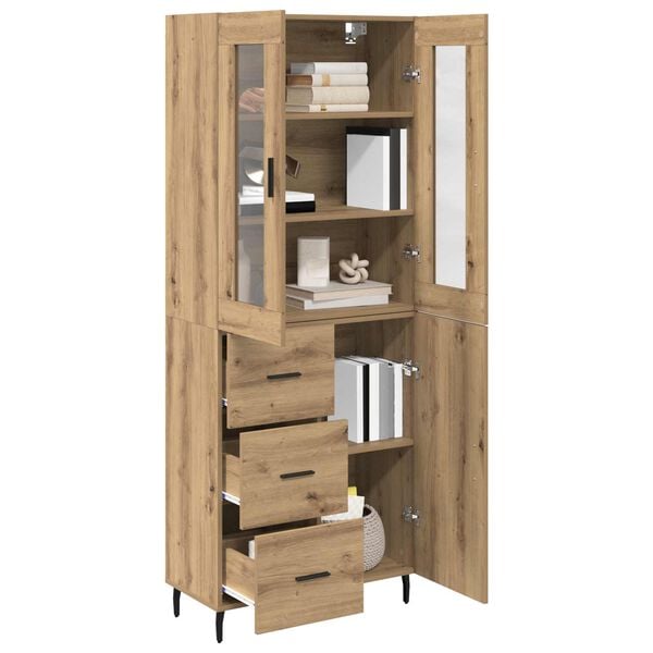 vidaXL Haut Armoire 2 pcs Ch&ecirc;ne artisanal Bois d'ing&eacute;nierie
