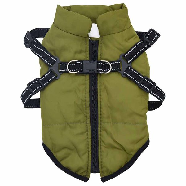 vidaXL Manteau pour chiens avec harnais imperm&eacute;able r&eacute;fl&eacute;chissant L32