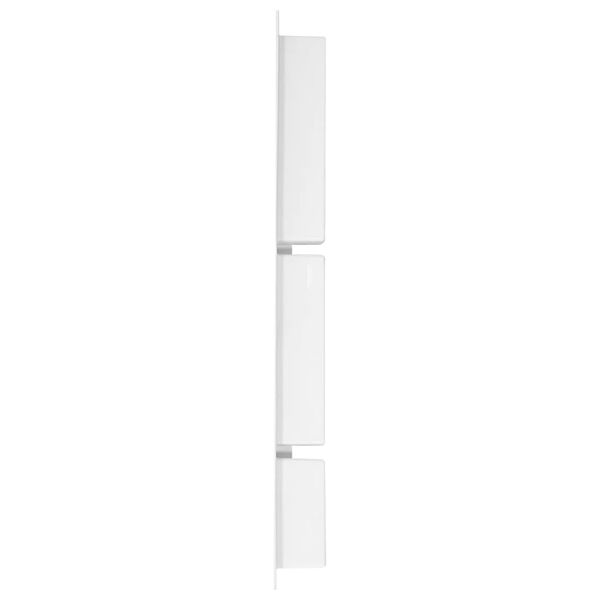 vidaXL Niche de douche avec 3 compartiments Blanc brillant 41x99x9 cm