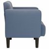 vidaXL Canap&eacute;-chaise accoudoirs bleu 54 cm tissu velours c&ocirc;tel&eacute;