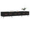 vidaXL Meuble TV noir 150x36x30 cm bois d'ingénierie