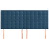 vidaXL Tête de lit Bleu foncé 200 x 5 x 118/128 cm Velours