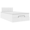 VidaXL Cadre de lit ottoman avec matelas blanc 120x200 cm similicuir