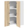 vidaXL Armoire suspendue Ch&ecirc;ne Sonoma et Blanc 57 x 57 x 100 cm