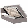 vidaXL Lit de rangement LED avec matelas Taupe 90 x 200 cm Tissu