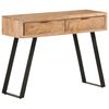 vidaXL Table console 100x35x76 cm Bois d'acacia avec bord naturel