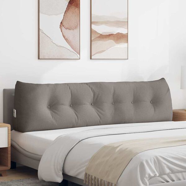 vidaXL Coussin de Dos Taupe 180 x 24 x 50 cm tissu