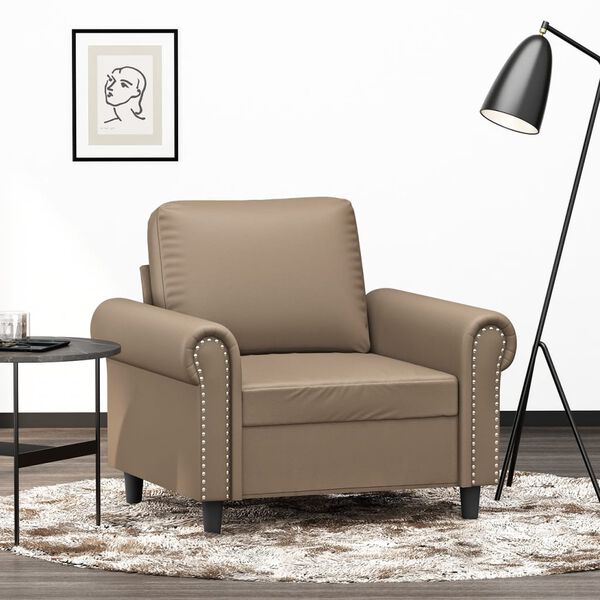 vidaXL Fauteuil Cappuccino 60 cm Similicuir