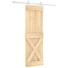 vidaXL Porte coulissante Naturel et Blanc 70 x 210 cm