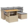 vidaXL Salon de jardin avec coussins 6 pcs beige r&eacute;sine tress&eacute;e