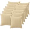 vidaXL Housse de coussin 12 pcs HEERLEN Beige 50 x 50 cm Polyester