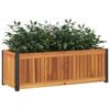 vidaXL Jardini&egrave;re 80x30x27,5 cm bois massif d'acacia et acier