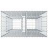vidaXL Lit sur&eacute;lev&eacute; gabion Argent&eacute; 90 x 50 x 150 cm Acier galvanis&eacute;