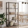 vidaXL Support de rangement &agrave; 5 niveaux gris 80x38x170 cm bois de pin