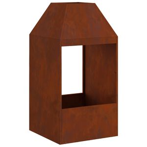 vidaXL Braise Marron 50 x 50 x 100 cm Acier patin&eacute;