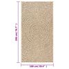 vidaXL Tapis ZIZUR 100x200 cm aspect de jute intérieur et extérieur