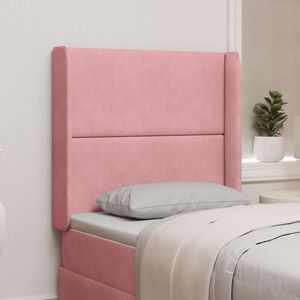 vidaXL Oreille de t&ecirc;te de lit Rose 80 x 16 x 4 cm Velours