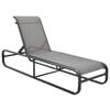 vidaXL Chaise longue Aluminium et textil&egrave;ne