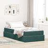 vidaXL Lit avec rangement et matelas Vert fonc&eacute; 100 x 200 cm Velours