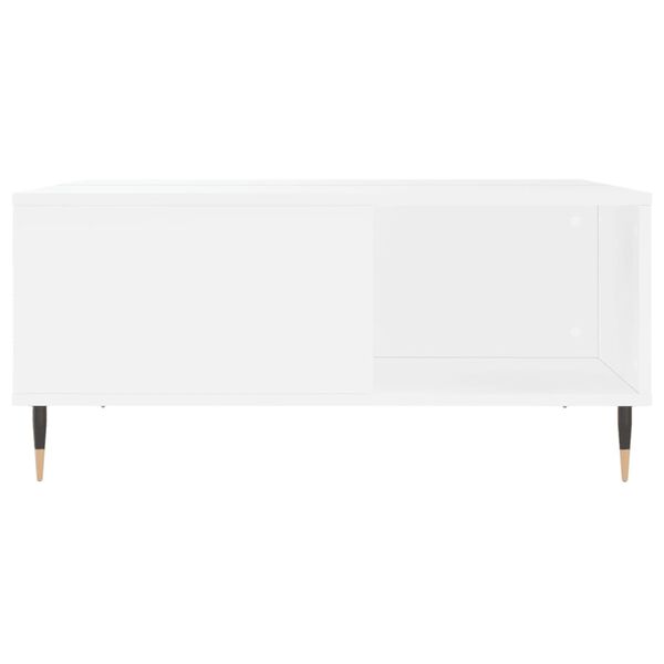 vidaXL Table basse blanc 80x80x36,5 cm bois d'ingénierie