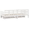 vidaXL Lit de jour et tiroirs sans matelas blanc 80x200 cm bois massif