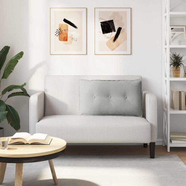 vidaXL Coussin de Dos Gris clair 80 x 50 cm Tissu en microfibre