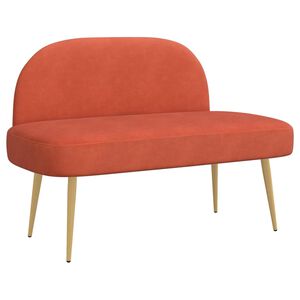 vidaXL Banc rembourr&eacute; avec dossier Rouge orange 110 x 60 x 76 cm