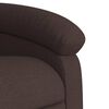 vidaXL Fauteuil inclinable de massage électrique Marron foncé Tissu