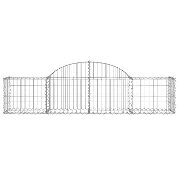 vidaXL Paniers à gabions arqués 12 pcs 200x50x40/60 cm fer galvanisé