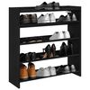vidaXL &Eacute;tag&egrave;re &agrave; chaussures noir 80x25x81 cm bois d'ing&eacute;nierie