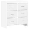 vidaXL Buffet Blanc 75 x 33 x 80 cm Bois d'ing&eacute;nierie
