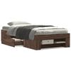 vidaXL Cadre de lit sans matelas ch&ecirc;ne marron 100x200 cm