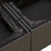 vidaXL Salon de jardin 5 pcs avec coussins noir r&eacute;sine tress&eacute;e