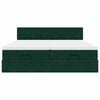 VidaXL Cadre de lit ottoman avec matelas vert fonc&eacute; 180x200cm velours