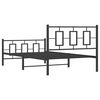 vidaXL Cadre de lit métal sans matelas avec pied de lit noir 107x203cm