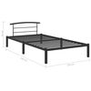 vidaXL Cadre de lit sans matelas noir m&eacute;tal 100x200 cm