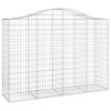 vidaXL Paniers &agrave; gabions arqu&eacute;s 6 pcs 200x50x140/160 cm Fer galvanis&eacute;