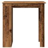 vidaXL Table de bar et &eacute;tag&egrave;re de rangement vieux bois 102x50x103,5 cm
