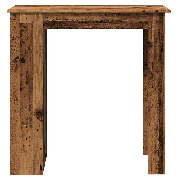 vidaXL Table de bar et &eacute;tag&egrave;re de rangement vieux bois 102x50x103,5 cm