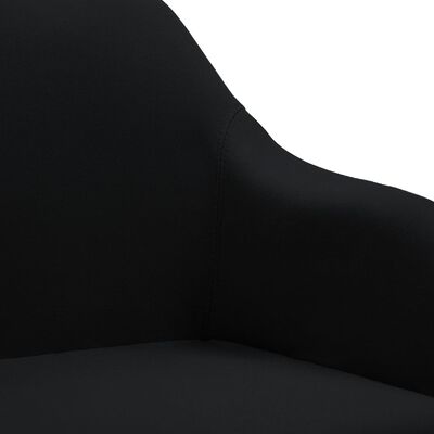 vidaXL Chaise pivotante de bureau Noir Tissu
