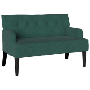 vidaXL Banc Chesterfield Vert fonc&eacute; 112 x 65.5 x 75 cm Velours
