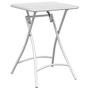 vidaXL Table bistrot Blanc 55 x 55 x 72,5 cm Acier rev&ecirc;tu de poudre