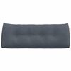 vidaXL Coussin de Dos Gris fonc&eacute; 120 x 24 x 50 cm Velours