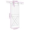 vidaXL Porte coulissante et kit de quincaillerie 70x210 cm pin massif