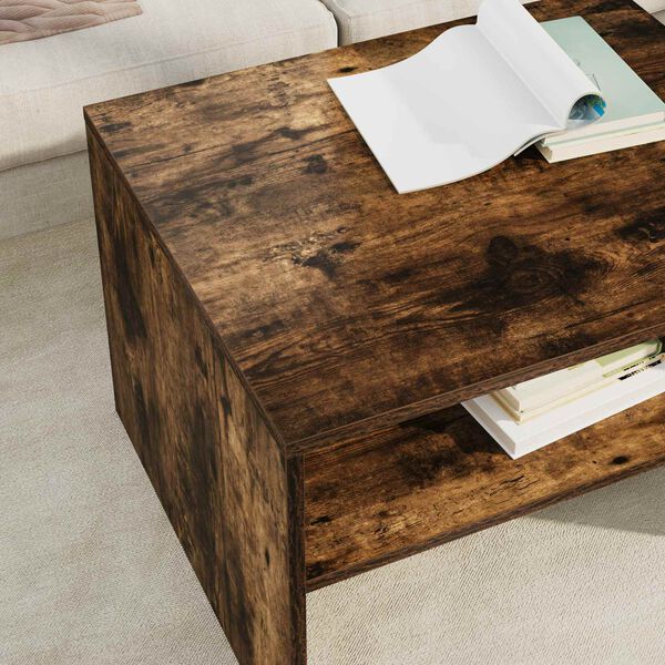 vidaXL Table basse Ch&ecirc;ne fum&eacute; 60 x 50 x 40 cm Bois d'ing&eacute;nierie