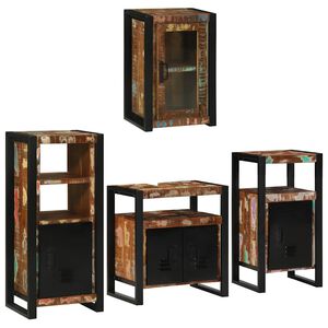vidaXL Ensemble de mobilier de salle de bain 4 pc Multicolore
