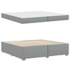 vidaXL Cadre de lit avec matelas Gris clair 200 x 200 cm tissu
