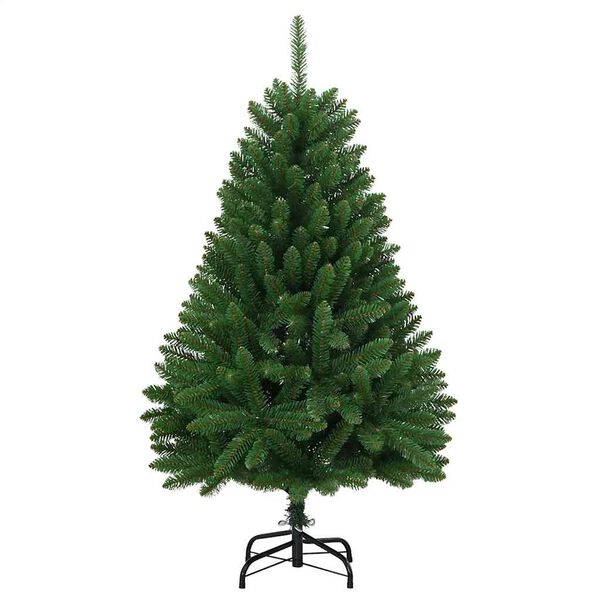 vidaXL Sapin de No&euml;l artificiel &agrave; charni&egrave;res avec support vert 120 cm